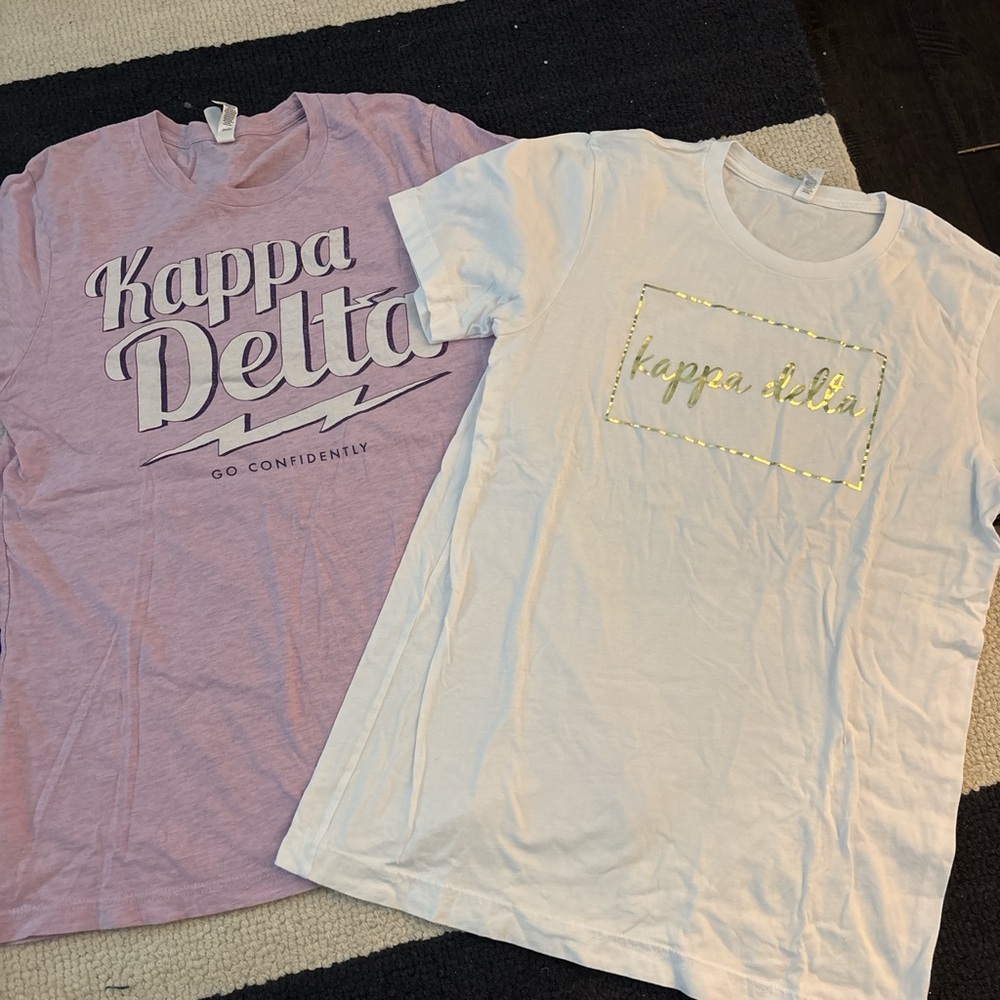 Kappa Delta Purple & White Sorority Tops